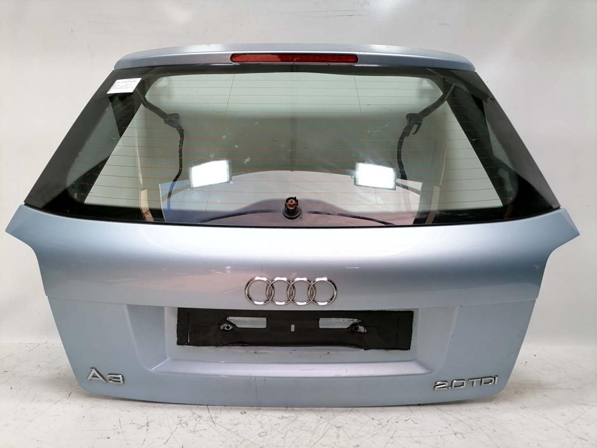 Audi A3 8P original Heckklappe mit Heckscheibe LY5J Liquidblau 3-T&uuml;rer Bj.2004